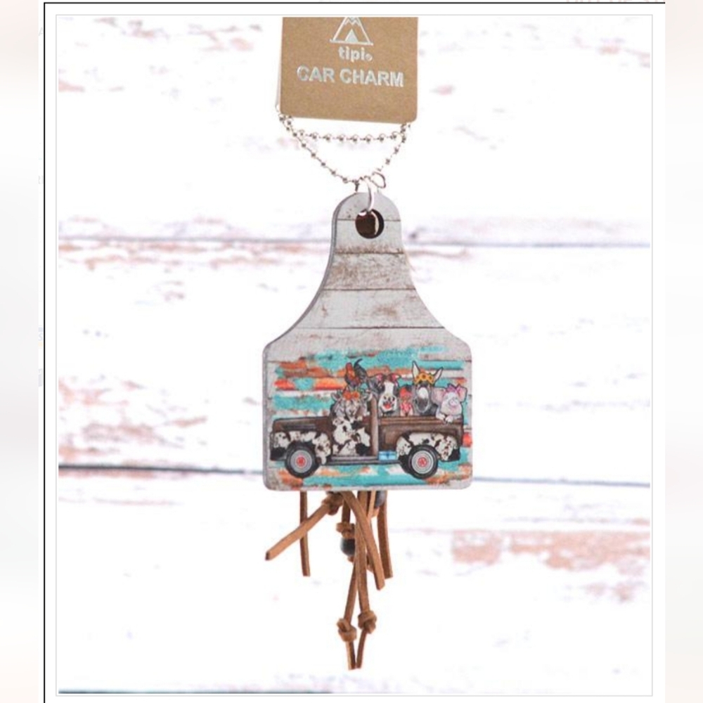 Tipi Brand Farm Animals Car Charm (Great Gift Idea)